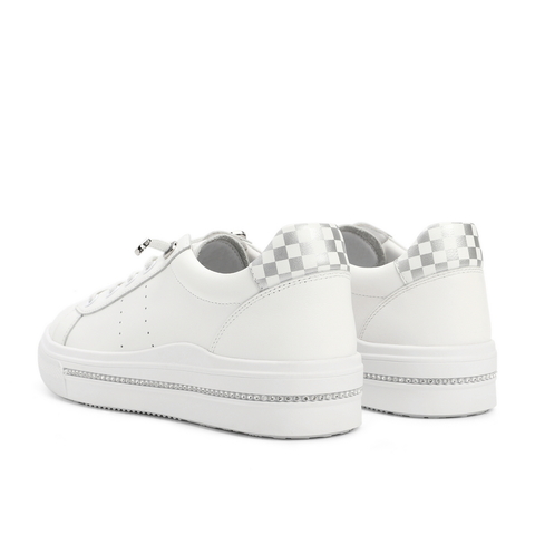 百丽舒适板鞋女2022春新商场同款牛皮革休闲小白鞋X7A1DAM2