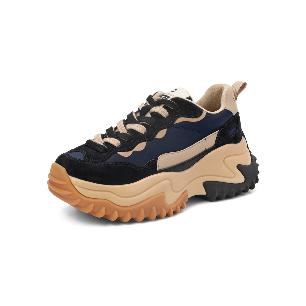 百丽时尚老爹鞋女2022春新厚底撞色运动鞋B0740AM2