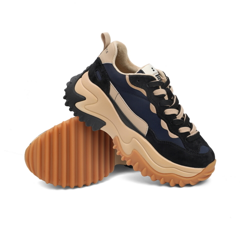 百丽时尚老爹鞋女2022春新厚底撞色运动鞋B0740AM2