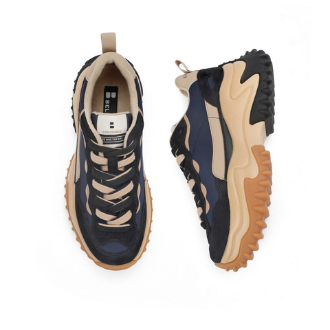 百丽时尚老爹鞋女2022春新厚底撞色运动鞋B0740AM2