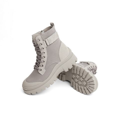 百丽防护条工装靴女2022冬新商场同款耐磨复古沙漠靴Y6F1DDD2