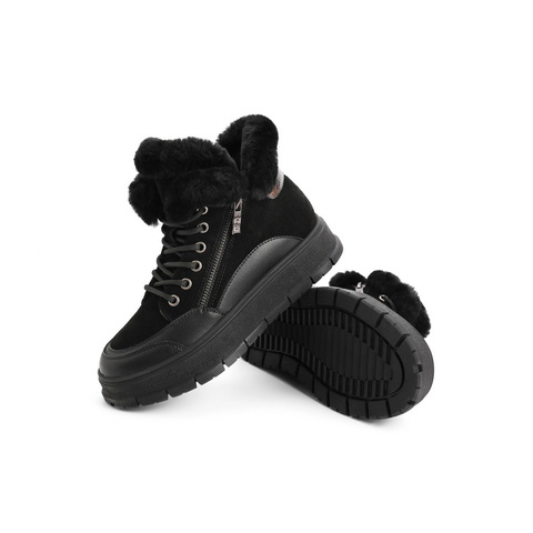 百丽拉链设计雪地靴女2022冬新商场同款保暖厚实短靴Y8C1DDD2