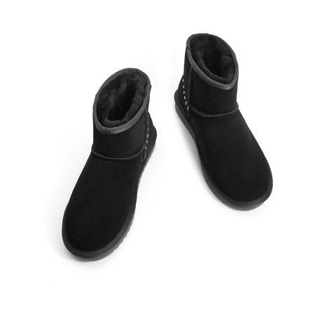 百丽明线雪地靴男2022冬新商场同款暖和舒适保暖靴7UQ01DD2
