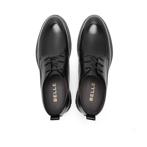 百丽精英正装皮鞋男鞋2022冬牛皮革上班商务鞋A0902CM2