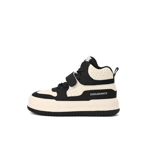 百丽厚底高帮鞋女2023春新商场同款撞色板鞋Y8S1DAM3