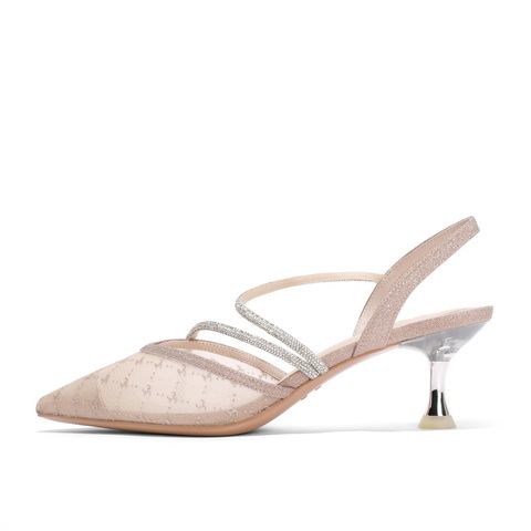 百丽仙女风网纱凉鞋女2023夏新商场同款尖头时装凉鞋3X5F5BH3