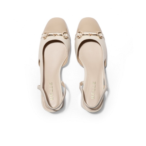 百丽小香风通勤凉鞋女2023夏新商场同款马衔扣包头凉鞋Z4K1DBH3