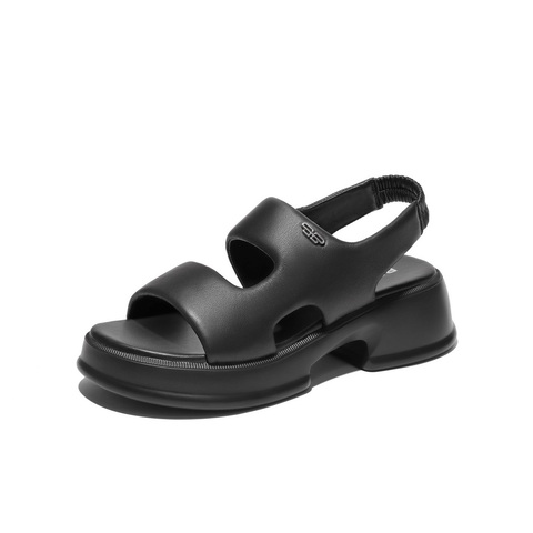 百丽蓬软舒适凉鞋女2023夏新商场同款羊皮革休闲凉鞋Z3Y1DBL3