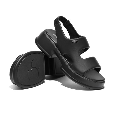 百丽蓬软舒适凉鞋女2023夏新商场同款羊皮革休闲凉鞋Z3Y1DBL3