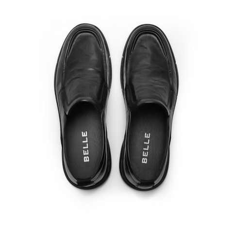 百丽质感漆皮商务鞋男2023春新商场同款牛皮革休闲皮鞋7YD01AM3