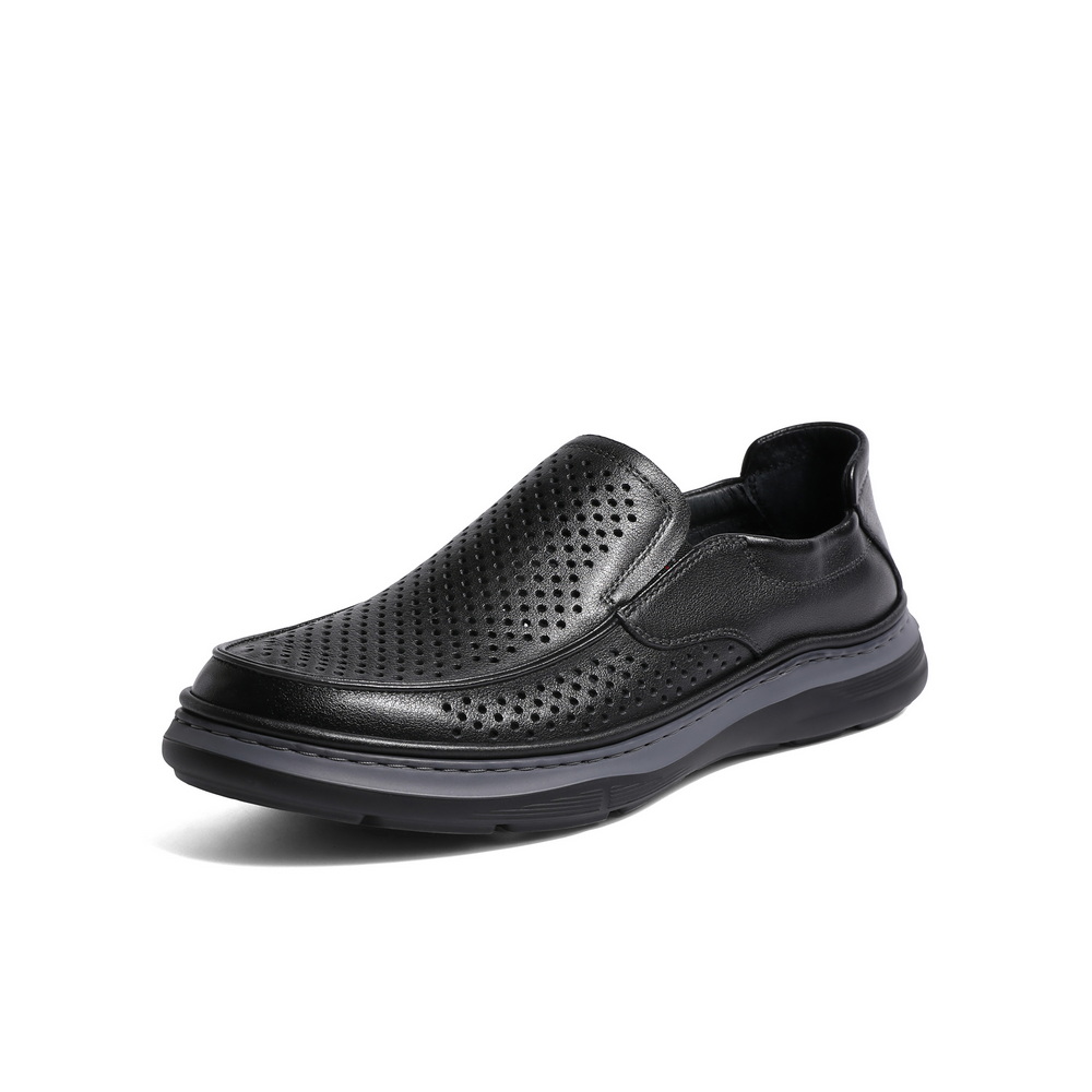 百丽透气打孔皮鞋男2023夏新商场同款牛皮革舒适商务鞋7YS01BM3