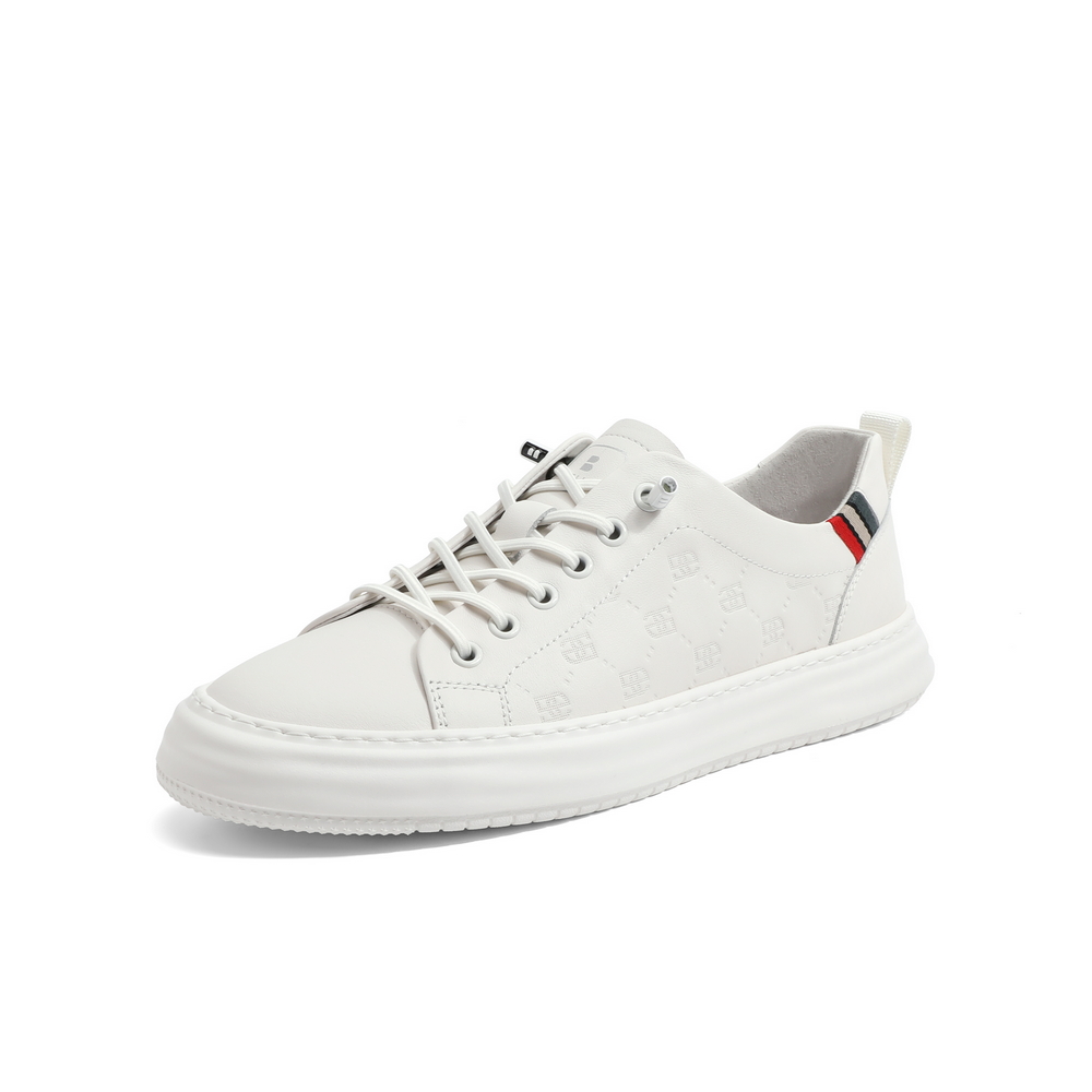 百丽印花小白鞋男2023夏新牛皮革成熟气质板鞋7YW01BM3