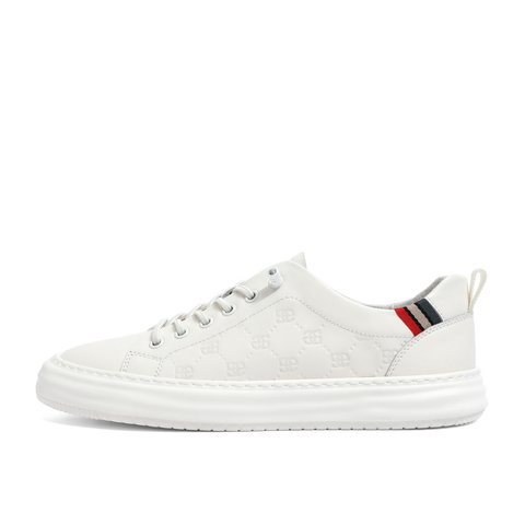 百丽印花小白鞋男2023夏新牛皮革成熟气质板鞋7YW01BM3