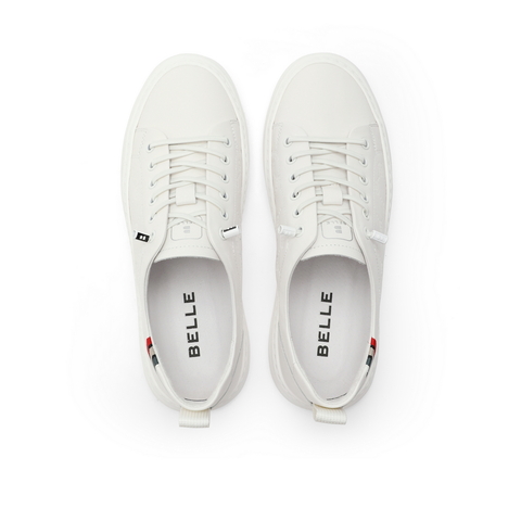 百丽印花小白鞋男2023夏新牛皮革成熟气质板鞋7YW01BM3