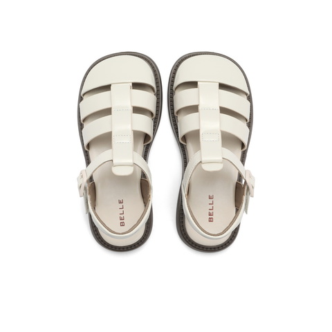 百丽休闲猪笼鞋童2023夏新商场同款镂空罗马凉鞋81900B73