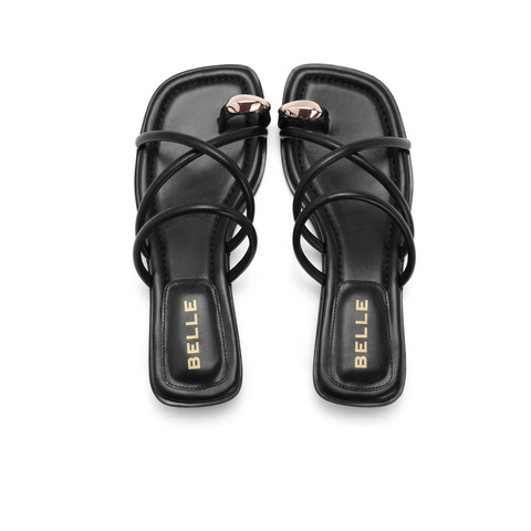 百丽简约夹趾一字拖女2023夏新商场同款日常凉拖Z5R1DBT3