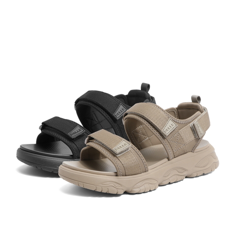 百丽厚底沙滩凉鞋男2023夏新魔术贴户外度假休闲运动凉鞋A1147BL3