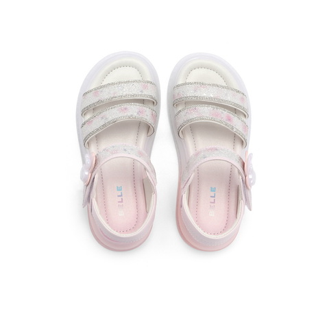 百丽亮晶晶凉鞋童2023夏新商场同款兔子可爱沙滩鞋A2521B63