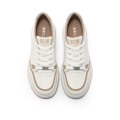 百丽时尚撞色休闲鞋男2023秋新商场同款牛皮革舒适板鞋8AU01CM3