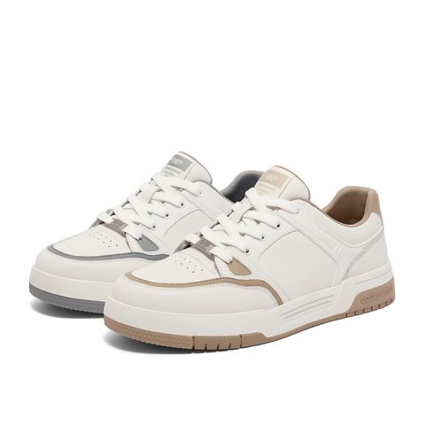 百丽时尚撞色休闲鞋男2023秋新商场同款牛皮革舒适板鞋8AU01CM3