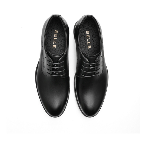 百丽通勤商务皮鞋男2023秋新牛皮革婚宴出席职场正装鞋A1182CM3