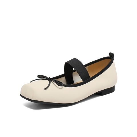百丽蝴蝶结芭蕾鞋女2023秋新优雅玛丽珍鞋B1311CQ3