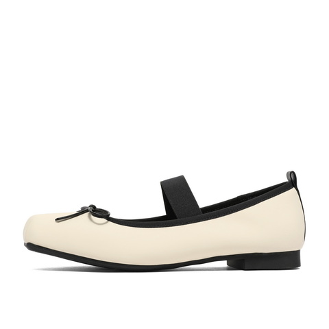 百丽蝴蝶结芭蕾鞋女2023秋新优雅玛丽珍鞋B1311CQ3