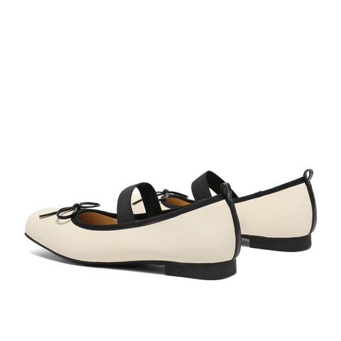 百丽蝴蝶结芭蕾鞋女2023秋新优雅玛丽珍鞋B1311CQ3