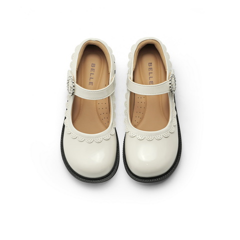 百丽甜美玛丽珍鞋童2023秋新商场同款可爱小皮鞋V0016C83