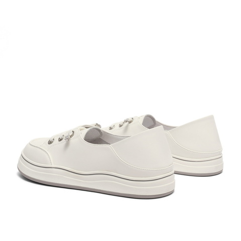 百丽简约护士鞋女2023秋新商场同款套脚小白鞋Z7B1DCA3