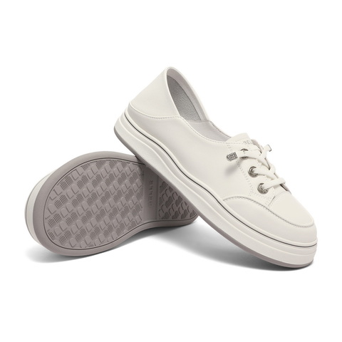 百丽简约护士鞋女2023秋新商场同款套脚小白鞋Z7B1DCA3