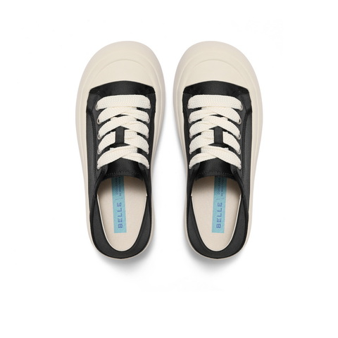 百丽两穿帆布鞋女2023秋新商场同款厚底减龄休闲鞋Z7L1DCM3