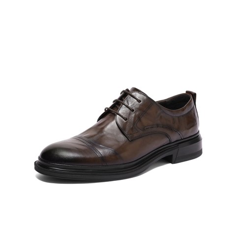 百丽通勤商务鞋男2023秋新牛皮革婚宴出席绅士正装皮鞋A1220CM3