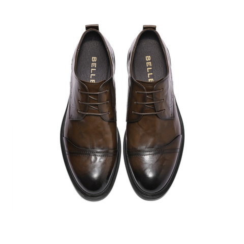 百丽通勤商务鞋男2023秋新牛皮革婚宴出席绅士正装皮鞋A1220CM3