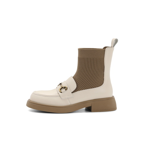 百丽经典通勤袜靴女23冬新商场同款百搭舒适短靴A2N1DDD3