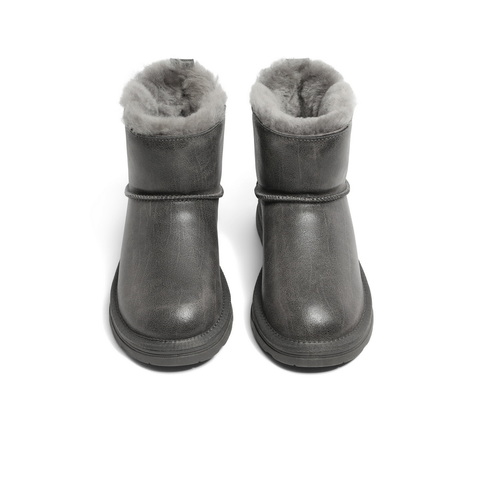 百丽厚底保暖雪地靴女23冬新商场同款羊毛加绒短靴A4K1DDD3