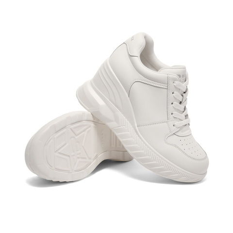 百丽增高百搭小白鞋女24春新干净简约休闲鞋B1695AM4