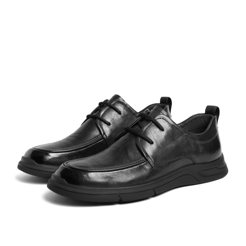 百丽酷雅商务鞋男2023冬新牛皮革职场通勤系带休闲皮鞋A1335DM3