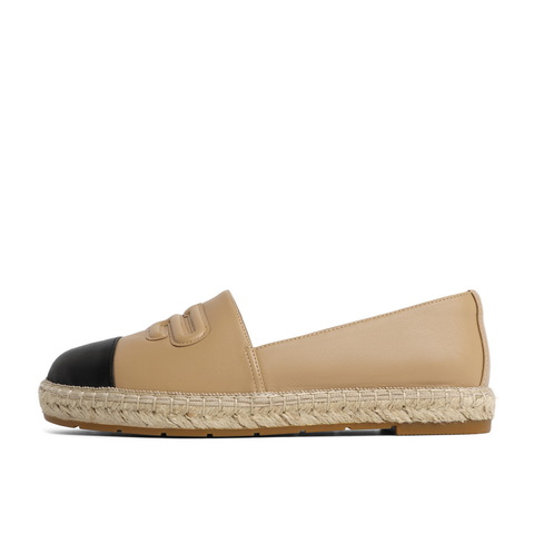 百丽小香风渔夫鞋女2023春新编织平底单鞋BX3J5AA3