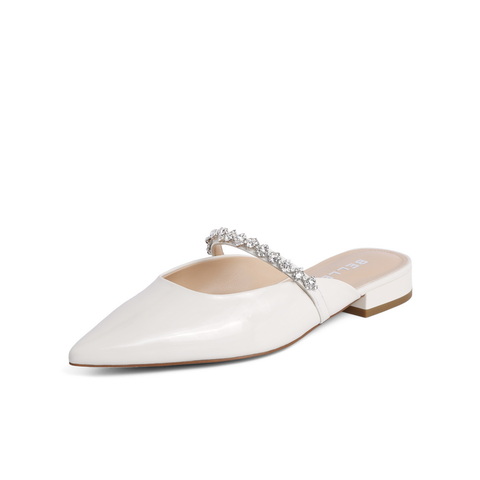 百丽尖头包头拖鞋女2023夏新商场同款钻带凉拖BGJ32BH3