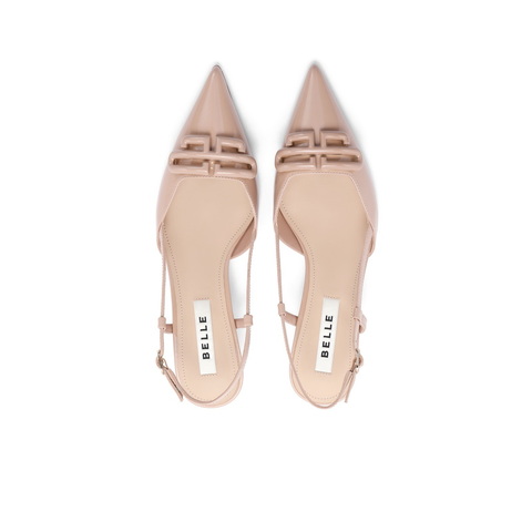 百丽蝴蝶扣包头凉鞋女2023秋新商场同款牛皮革通勤凉鞋BP730CH3