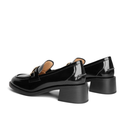 百丽复古擦色乐福鞋女2023秋新商场同款牛皮革学院风单鞋3PAE2CA3