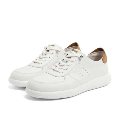 百丽撞色小白鞋男2023秋新商场同款牛皮革套脚休闲板鞋D8T01CM3