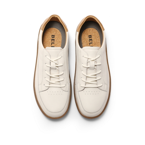 百丽时尚休闲鞋男2023秋新商场同款牛皮革撞色低帮板鞋8BH01CM3