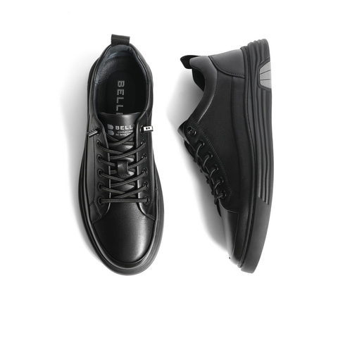 百丽减龄青春小白鞋男2023春新牛皮革休闲板鞋A0912AM3