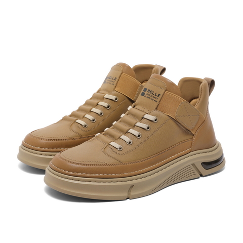 百丽复古潮搭休闲鞋男2023冬新商场同款舒适工装板鞋加绒8CV01DM3