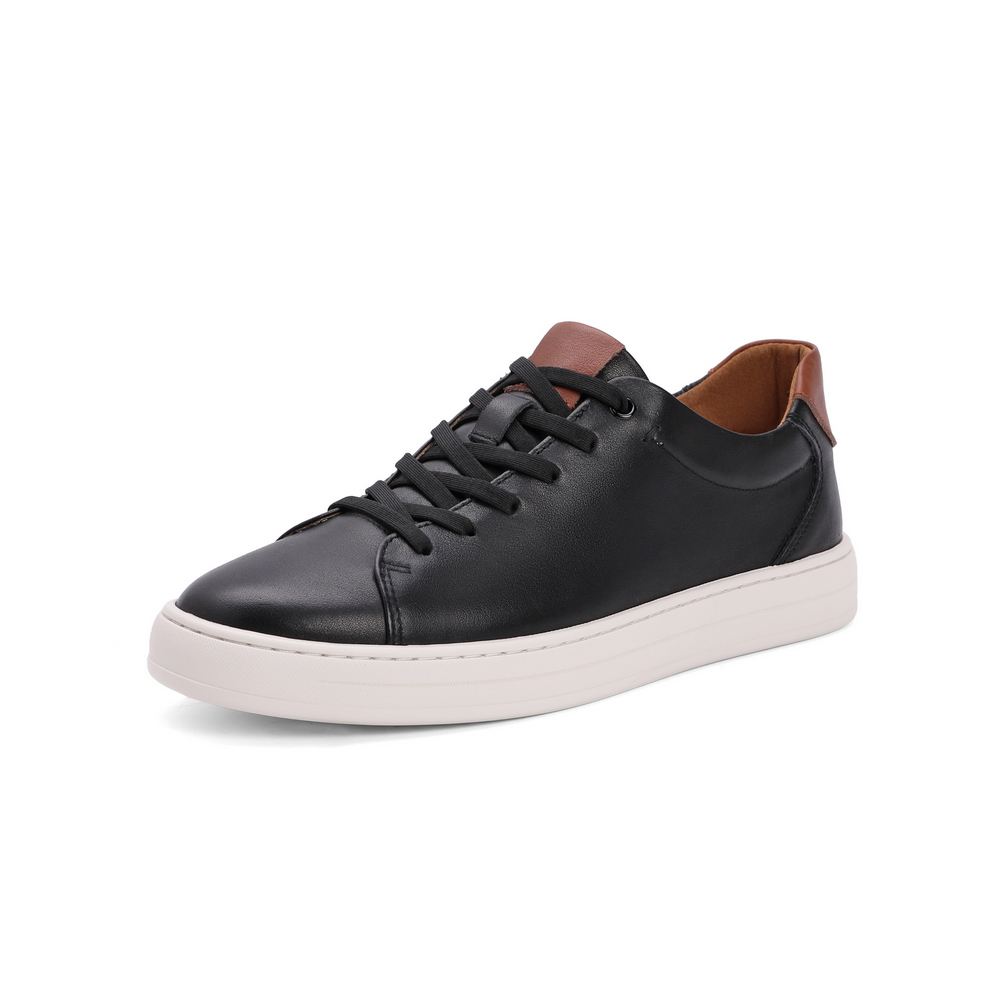 百丽低帮板鞋男鞋2021秋牛皮革简约休闲鞋小白鞋A0548CM1