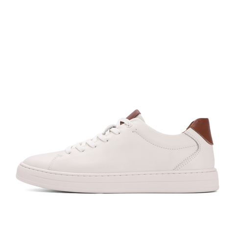 百丽低帮板鞋男鞋2023春牛皮革简约休闲鞋小白鞋A0548AM3