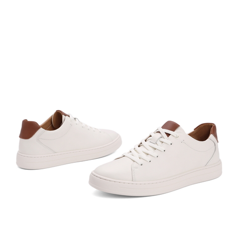 百丽低帮板鞋男鞋2023春牛皮革简约休闲鞋小白鞋A0548AM3