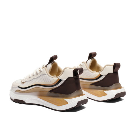 百丽网面透气休闲鞋男2024夏新轻便厚底户外运动风老爹鞋A1539BM3